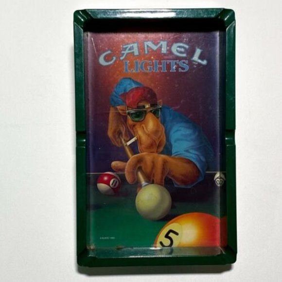 Camel Lights Cigarette Ashtray Joe Camel Pool Table 1992 Vintage Tobacciana - Picture 4 of 7